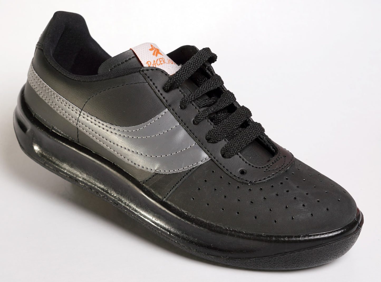 1 Silver Star Racer 100 Men’s Sneakers – Lightweight Casual Shoes (Black Variants)