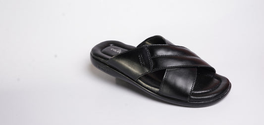 Silver Star Mart Panroma 2521 Men’s Black Slippers – Comfortable Daily Wear Slides