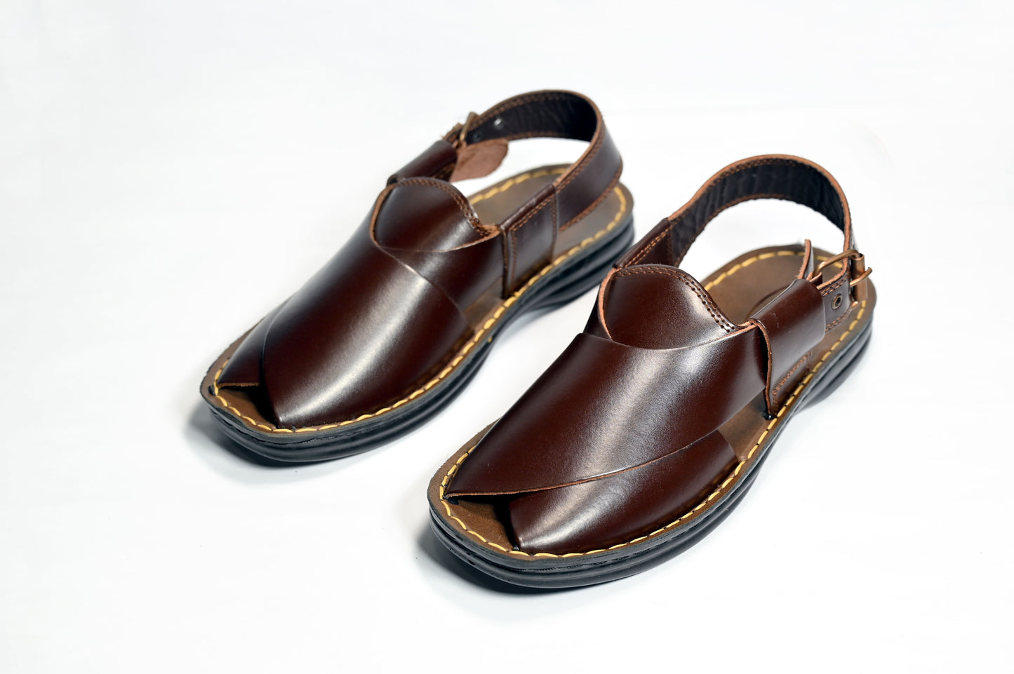 Silver Star VZ 05 Peshawari Chappal – Premium Leather Sandals for Men | Brown & Black