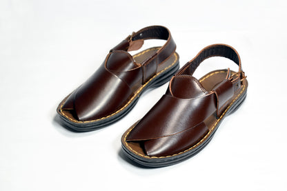 Silver Star VZ 05 Peshawari Chappal – Premium Leather Sandals for Men | Brown & Black