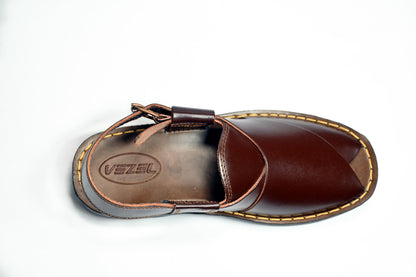 Silver Star VZ 05 Peshawari Chappal – Premium Leather Sandals for Men | Brown & Black