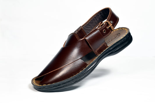 Silver Star VZ 05 Peshawari Chappal – Premium Leather Sandals for Men | Brown & Black