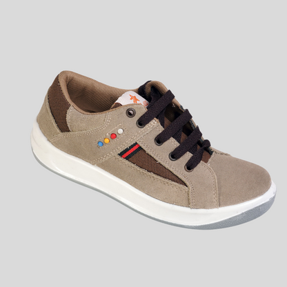 Silver Star Racer 103 Men’s Sneakers – Lightweight Brown Casual Shoes (Light & Dark Brown)