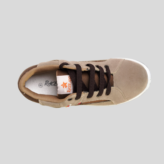 Silver Star Racer 103 Men’s Sneakers – Lightweight Brown Casual Shoes (Light & Dark Brown)