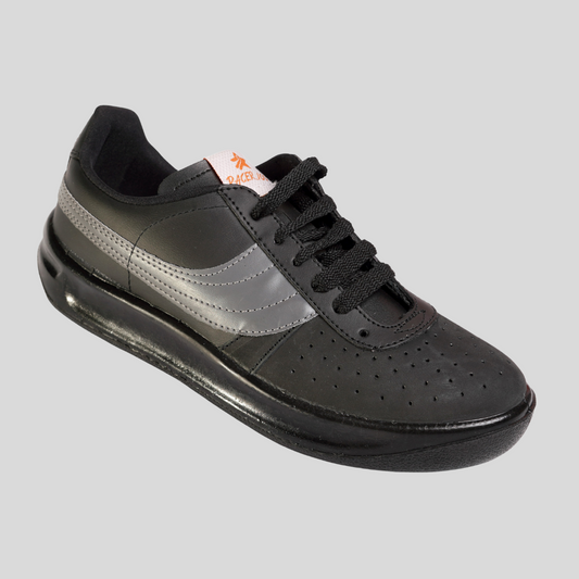 1 Silver Star Racer 100 Men’s Sneakers – Lightweight Casual Shoes (Black Variants)